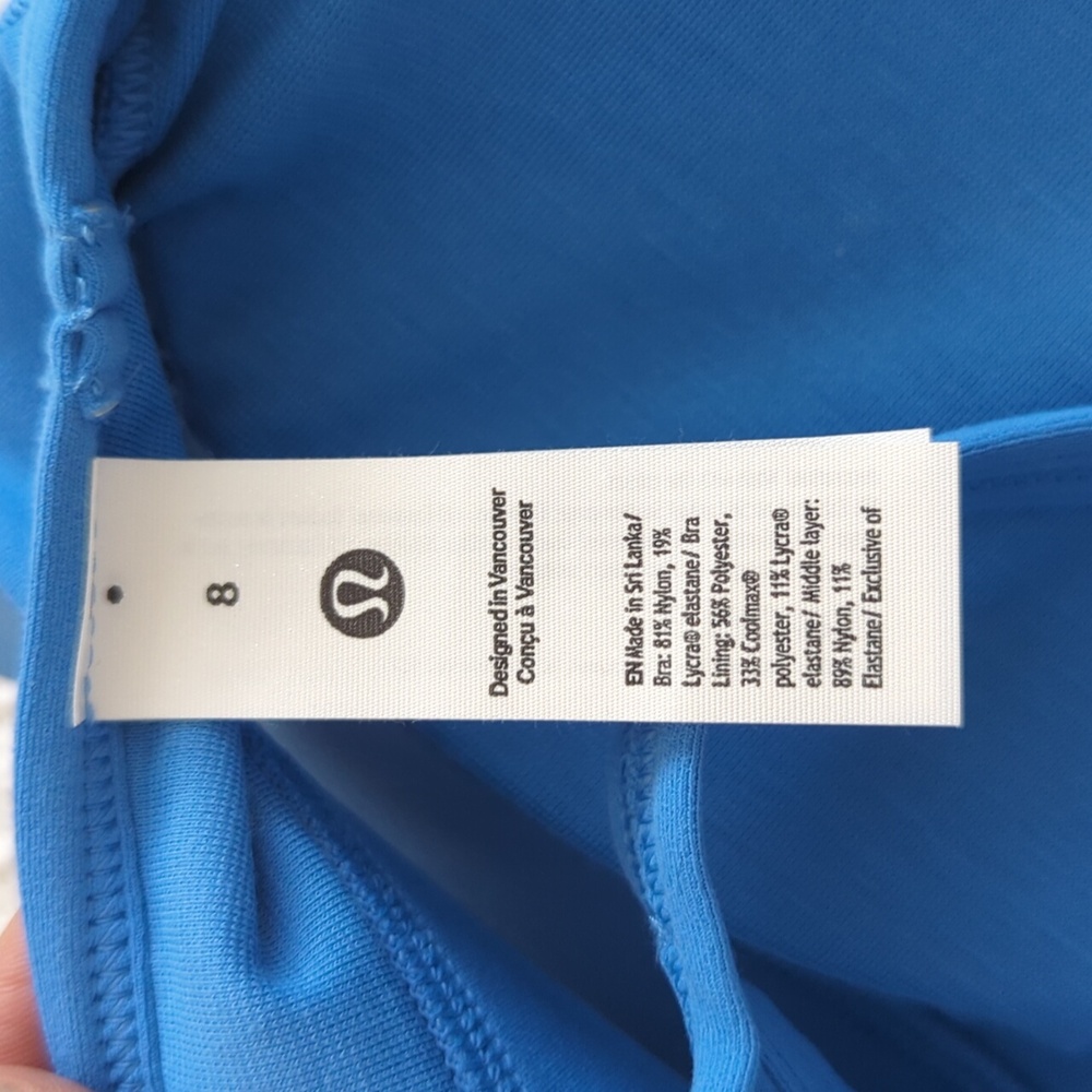 Lululemon Flow Y Bra Nulu Light Support, A–C Cups - Pool Party Size 8 - Picture 10 of 11